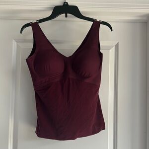 Burgundy Sleeveless Top